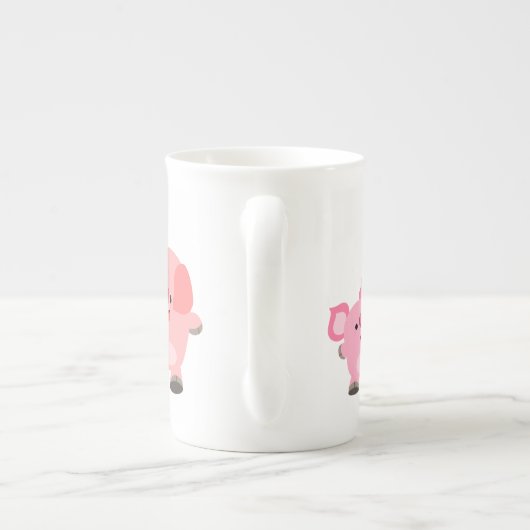可愛ランニングいの豚 ボーンチャイナマグカップ (裏面)