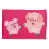 可愛ランニングいの豚 枕カバー (裏面)