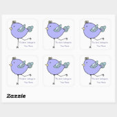 可愛ランニングい蔵書票 スクエアシール (シート)