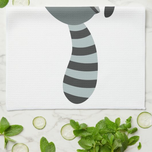 可愛ランニングい キッチンタオル (折り畳み)