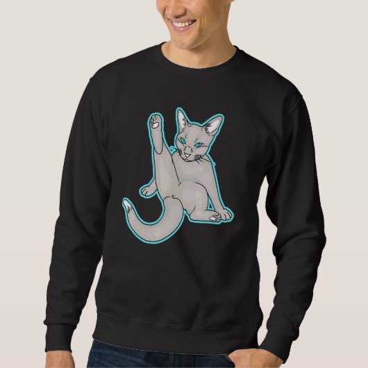 可愛リラックスい猫 スウェットシャツ (正面)