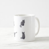 可愛ロシアのい動物�アートを愛する猫 コーヒーマグカップ (正面右)