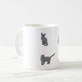 可愛ロシアのい動物�アートを愛する猫 コーヒーマグカップ (正面左)