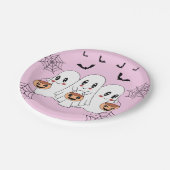 可愛不気味いかわいい漫画幽霊ハローウィンパーティ ペーパープレート (アングル)