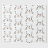 可愛不気味いかわいい漫画幽霊ハローウィンパーティ ラッピングペーパー (フラット)