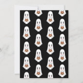 可愛不気味いかわいい漫画幽霊ハローウィンパーティ 招待状 (裏面)