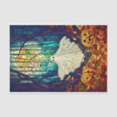 可愛不気味いステンドグラス幽霊AB4デコパージュ 薄葉紙 (正面)