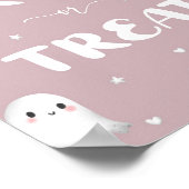 可愛不気味いハロウィンのトリックまたは治療 ポスター (角)