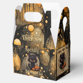 可愛不気味いハロウィンパーソナライズされた猫 フェイバーボックス (オープン)