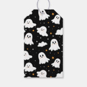 可愛不気味いハロウィン幽霊曇り星空 ギフトタグ (正面)