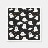 可愛不気味いハロウィン幽霊曇り星空 スタンダードカクテルナプキン (正面)