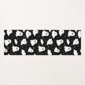 可愛不気味いハロウィン幽霊曇り星空 ヨガマット (正面(横))