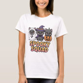 可愛不気味いハロウィン猫Tシャツ | かわいい Tシャツ (正面)