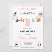 可愛不気味いハロウィーンの赤ちゃんシャワー 招待状 (正面)