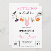 可愛不気味いハロウィーンの赤ちゃんシャワー 招待状 (正面/裏面)