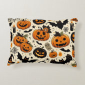 可愛不気味いハロウィーンシームレスパターン アクセントクッション (裏面)