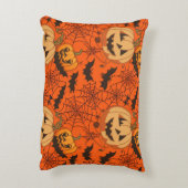 可愛不気味いハロウィーンシームレスパターン アクセントクッション (裏面(縦))