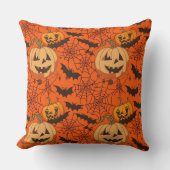 可愛不気味いハロウィーンシームレスパターン クッション (正面)