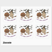 可愛不気味いハロウィーンステッカー – Boos、こうもり&キャンディ スクエアシール (シート)