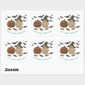 可愛不気味いハロウィーンステッカー – Boos、こうもり&キャンディ スクエアシール (シート)