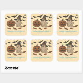 可愛不気味いハロウィーンステッカー – Boos、こうもり&キャンディ スクエアシール (シート)