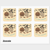 可愛不気味いハロウィーンステッカー – Boos、こうもり&キャンディ スクエアシール (シート)