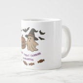 可愛不気味いハロウィーンマグ – Boos,こうもり&トリート ジャンボコーヒーマグカップ (正面右)