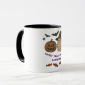 可愛不気味いハロウィーンマグ – Boos,こうもり&トリート マグカップ (正面左)