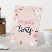 可愛不気味いハロウィーン幽霊誕生日デコール 台座サイン (インサイチュ)