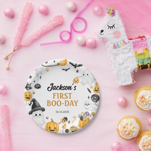 可愛不気味いハロウィーン幽霊誕生日パーティー ペーパープレート (パーティー)