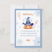 可愛不気味いハロウィーン誕生日ボーイ サンキューカード (正面)