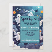 可愛不気味いハロウィーン誕生日 招待状 (正面)