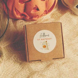 可愛不気味いハロウィーン1回目の誕生日のお願い ラウンドシール