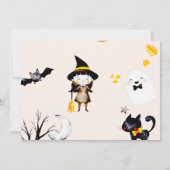 可愛不気味いハロウィーン1回目の誕生日の写真 招待状 (裏面)