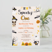 可愛不気味いハロウィーン1回目の誕生日 招待状 (スタンド正面)