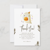 可愛不気味いハロウィーン1歳の誕生日ありがとう サンキューカード (正面)