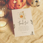 可愛不気味いハロウィーン1歳の誕生日ありがとう サンキューカード