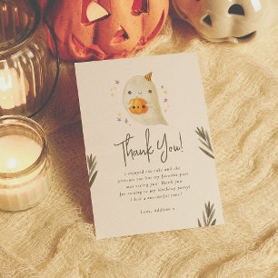 可愛不気味いハロウィーン1歳の誕生日ありがとう サンキューカード