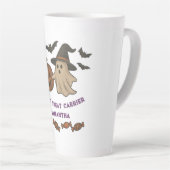 可愛不気味いハロウィーン – ボース、こうもり&トリート –  カフェラテマグ (右アングル)