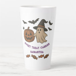 可愛不気味いハロウィーン – ボース、こうもり&トリート –  カフェラテマグ