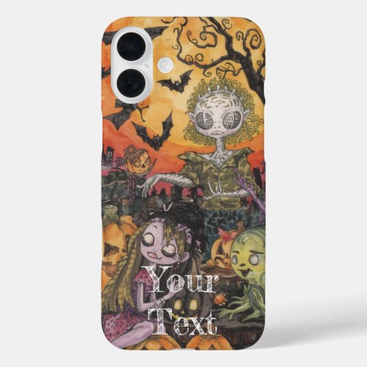 可愛不気味いハロウィーンiPhone 16プラスケース。 Case-Mate iPhoneケース (裏面)