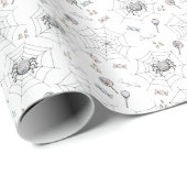 可愛不気味いベビースパイダーハロウィーン ラッピングペーパー (ロールコーナー)