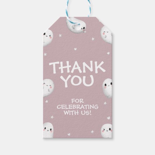 可愛不気味いワンハロウィンガール1歳の誕生日 ギフトタグ (正面)