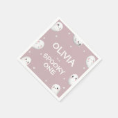 可愛不気味いワンハロウィンガール1歳の誕生日 スタンダードカクテルナプキン (角)