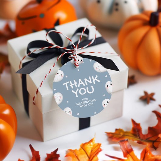 可愛不気味いワンハロウィンボーイ1歳の誕生日ラウンド フェイバータグ