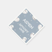 可愛不気味いワンハロウィンボーイ1歳の誕生日 スタンダードカクテルナプキン (角)