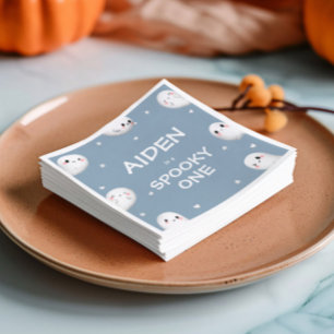 可愛不気味いワンハロウィンボーイ1歳の誕生日 スタンダードカクテルナプキン