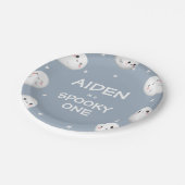 可愛不気味いワンハロウィンボーイ1歳の誕生日 ペーパープレート (アングル)