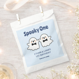 可愛不気味い双子の男の子ハロウィーン1歳の誕生日 フェイバーバッグ