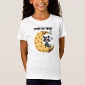 可愛不気味い幽霊の子ネコのトリックまたは治療 Tシャツ (正面)